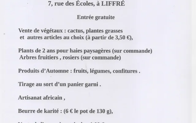 Fête d'automne 15 Novembre 2026
