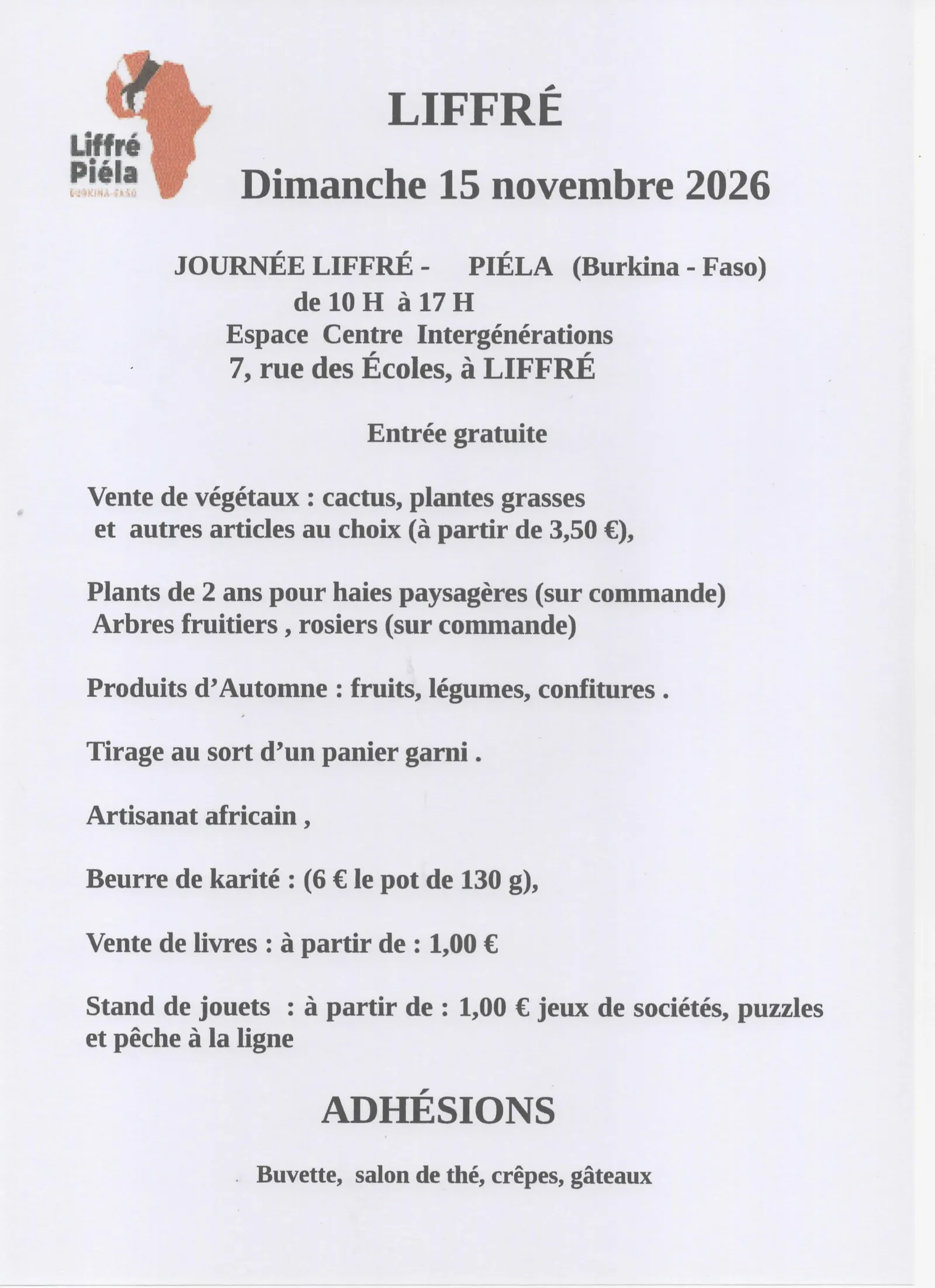 Image à la une — Fête d'automne 15 Novembre 2026